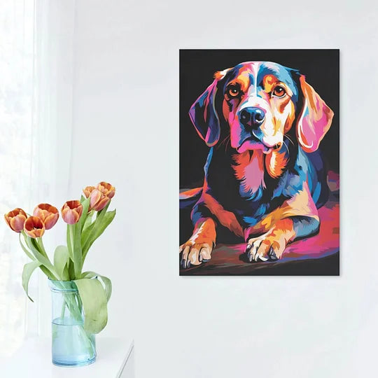 Popcolor Style Custom Pet Portrait Canvas