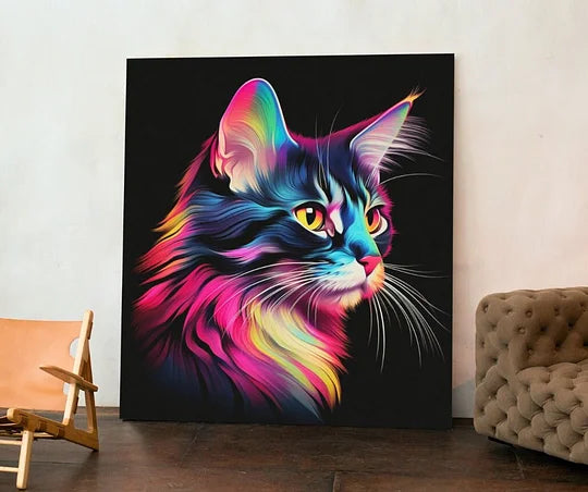 Popcolor Style Custom Pet Portrait Canvas