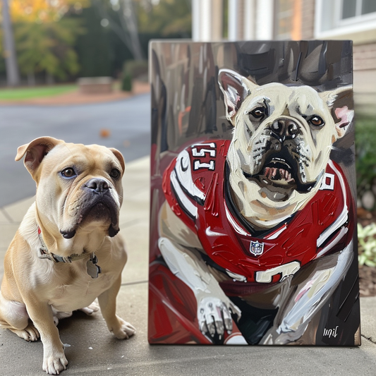 "Rugby Player" Pet Canvas