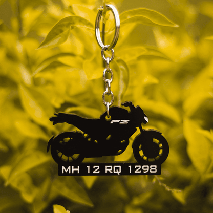 BIKE SHAPE NUMBER PLATE KEYCHAIN