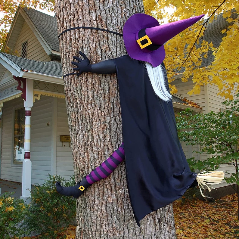 Witchy Decor . Halloween Decorations Outside, Halloween Outdoor Decor Flying Witch For Yard Decor, Porch Decor