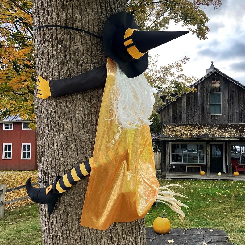 Witchy Decor . Halloween Decorations Outside, Halloween Outdoor Decor Flying Witch For Yard Decor, Porch Decor