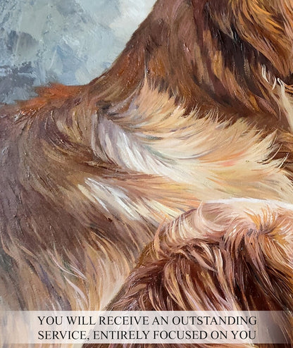 Oil painting commission, Custom oil portrait, Custom dog oil painting